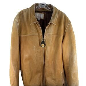 WILSONS LEATHER BOMBER JACKET XL JULIAN DAN WINCHESTER COAT SADDLE Tan VTG